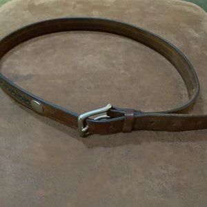 Genuine leather belt. Buffalo on coin detail. Stitched detail. Unisex. Size 38.